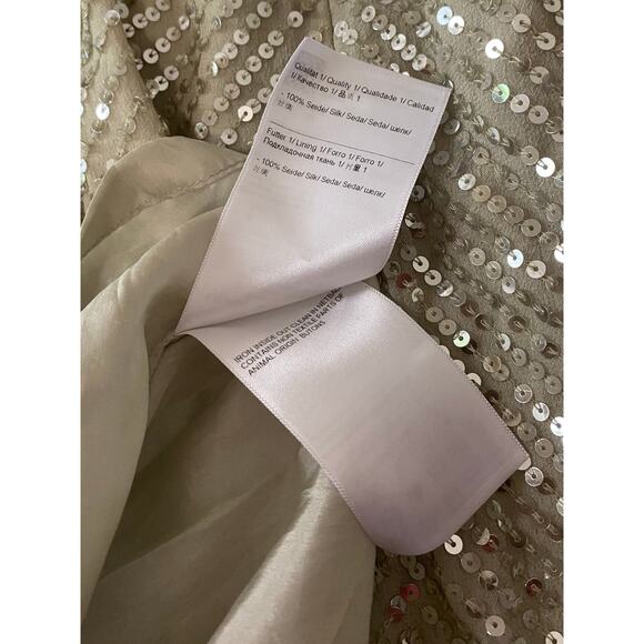 Escada Deienna Sequin Cocktail Dress US 6 100% Silk Open Back Formal Glam Party - Picture 11 of 16